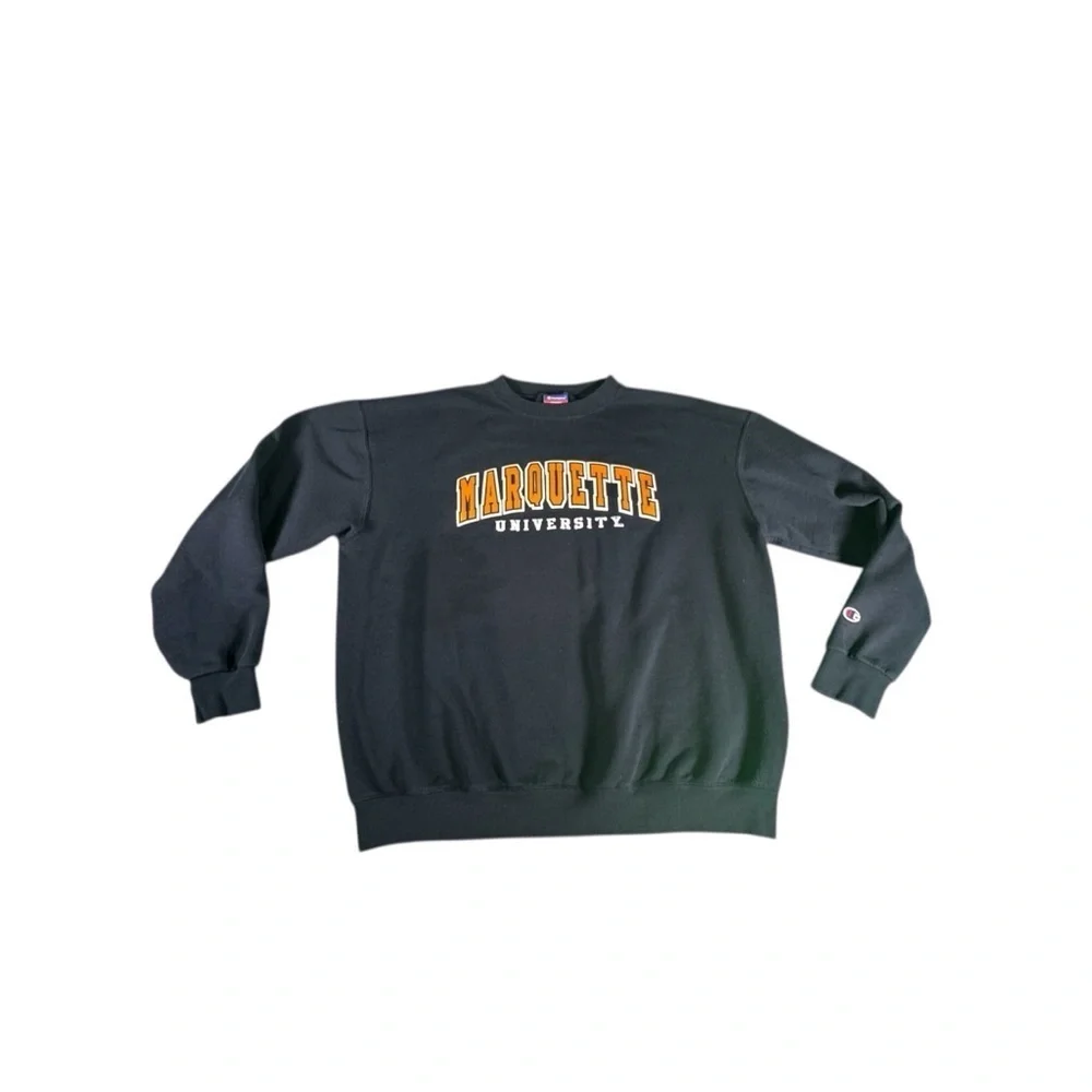 Champion Marquette University Sweatshirt XL Blue Crewneck College Logo Pullover